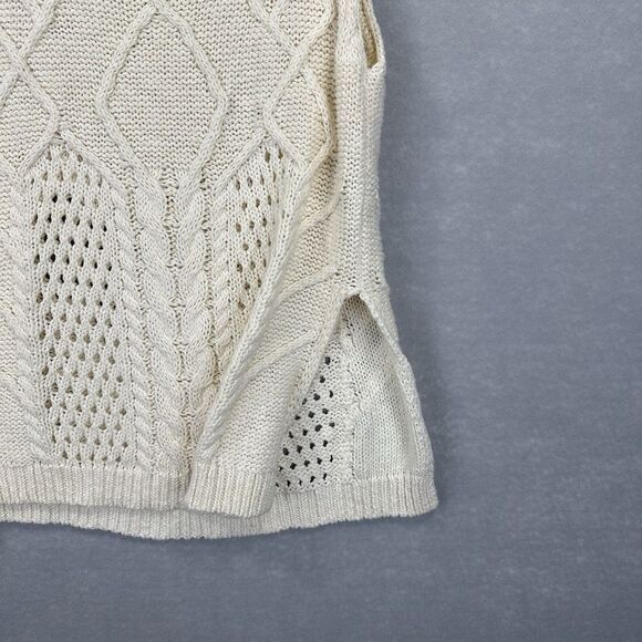 Moth By Anthropologie Women’s Cable Knit Size Large Sleeveless Sweater Blended - Picture 5 of 9